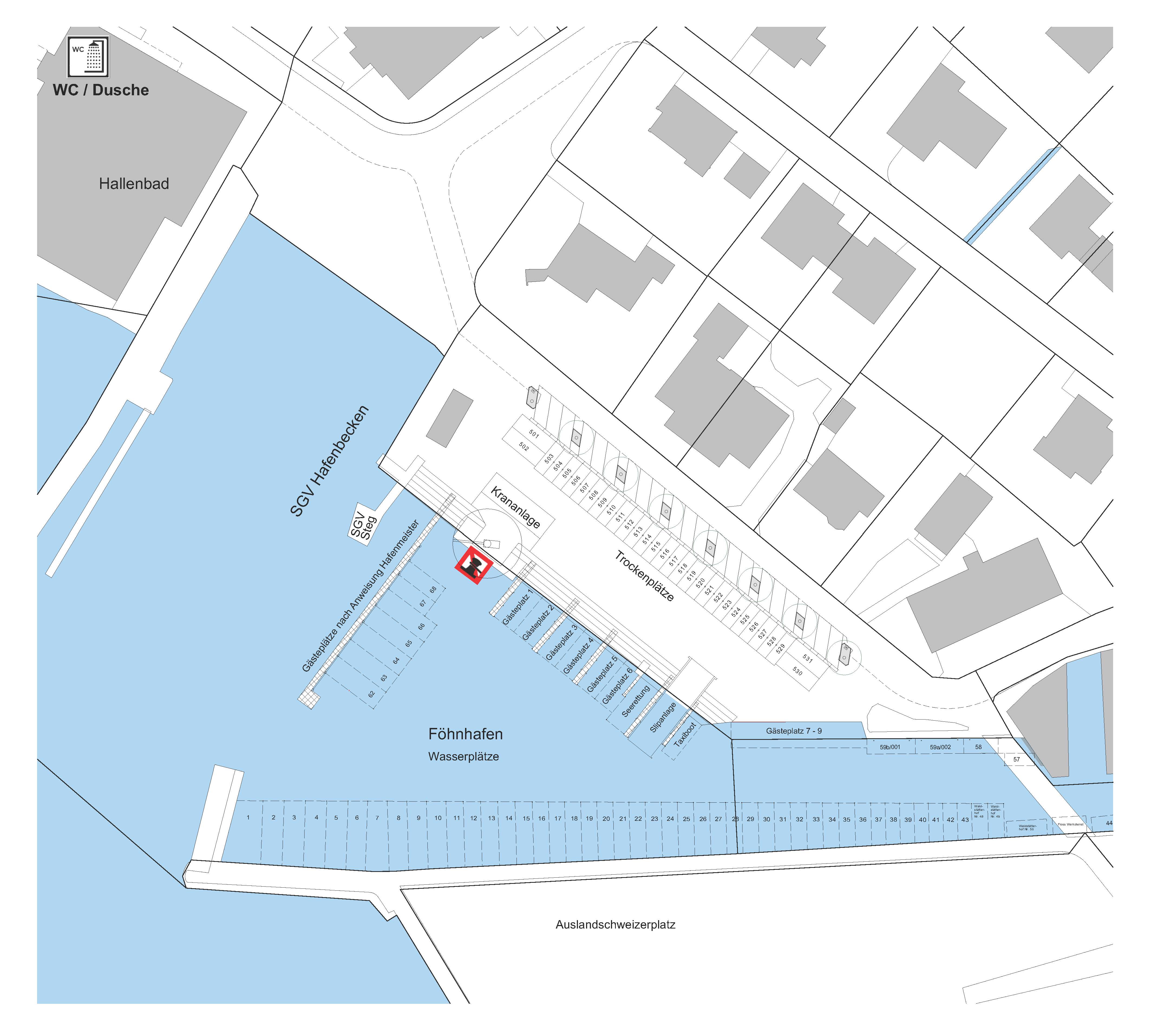 Situationsplan Föhnhafen