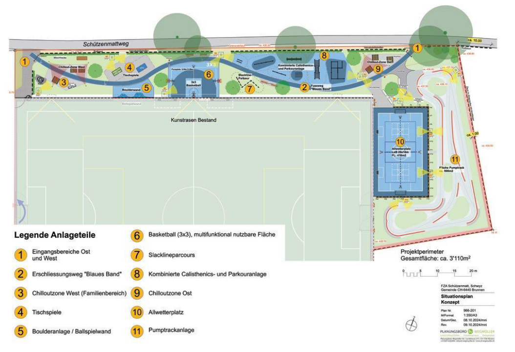 Konzept Situationsplan mit Anlageteile