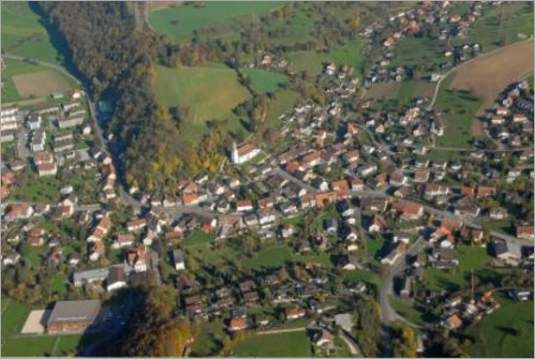 Luftbild von Kaisten, aufgenommen am 19.10.2008.