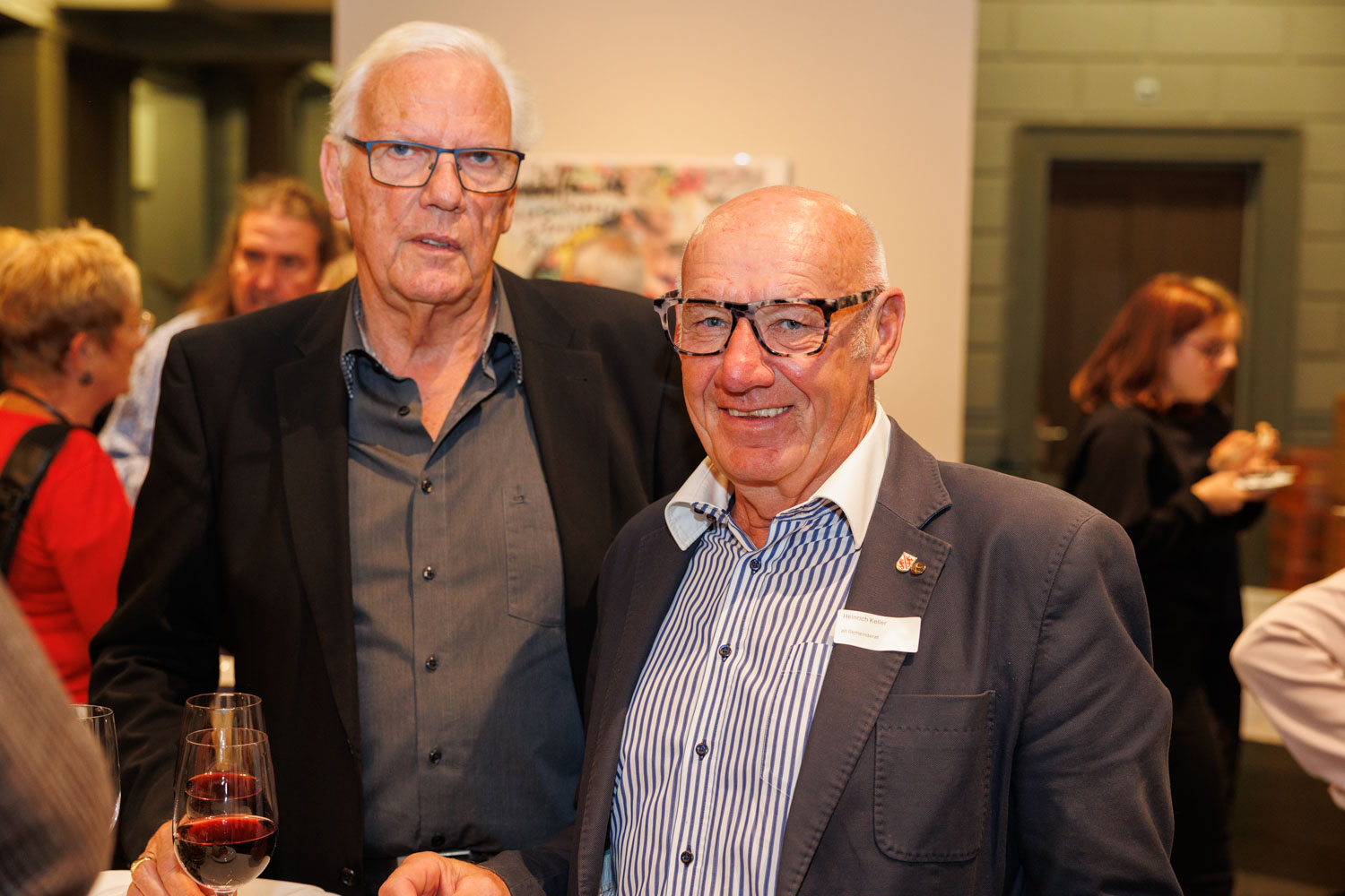 Eugen Huber (links, alt Gemeinderat) und Heinrich Keller (alt Gemeinderat, beide SVP)