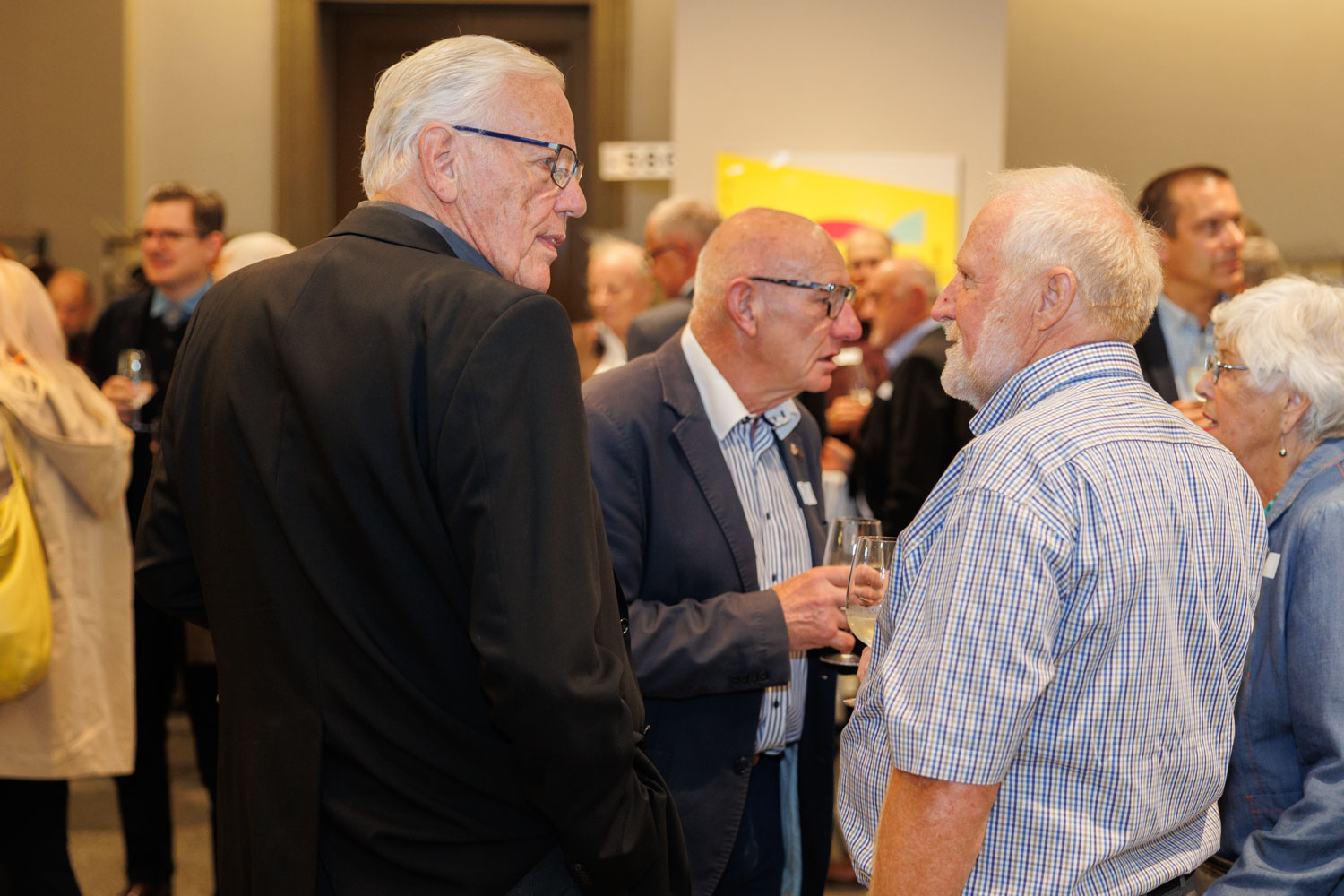 Von links: Eugen Huber (alt Gemeinderat SVP), Heinrich Keller (alt Gemeinderat SVP), Walter Langhard (alt Gemeinderatspräsident, SVP)