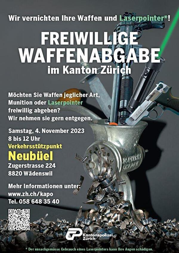 freiwillige waffenabgabe kanton zürich am 4.11.