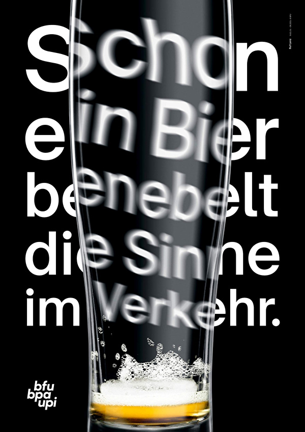 Alkohol im Strassenverkehr - Kampagne des BFU
