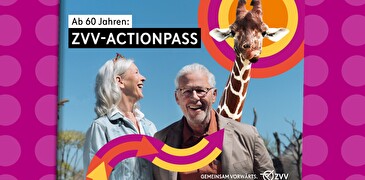 Bild vom ZVV-ActionPass 2026 - ein öV-Freizeit-Abo für alle mti Jahrgang 1965 und älter