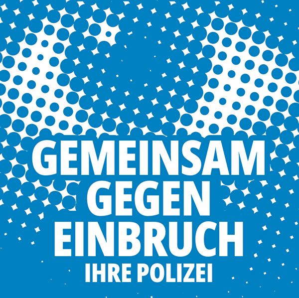 Plakat der Kantonspolizei Gemeinsam gegen Einbruch - Ihre Polizei