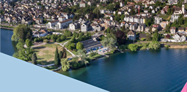 Visual zu den Schulungsnachmittagen zum Thema Demenz, Richterswiler Luftaufnahme vom See her