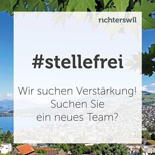 #stellefrei, offene Stellen Gemeinde Richterswil