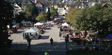 Flohmarkt auf dem Wisshusplatz in Richterswil
