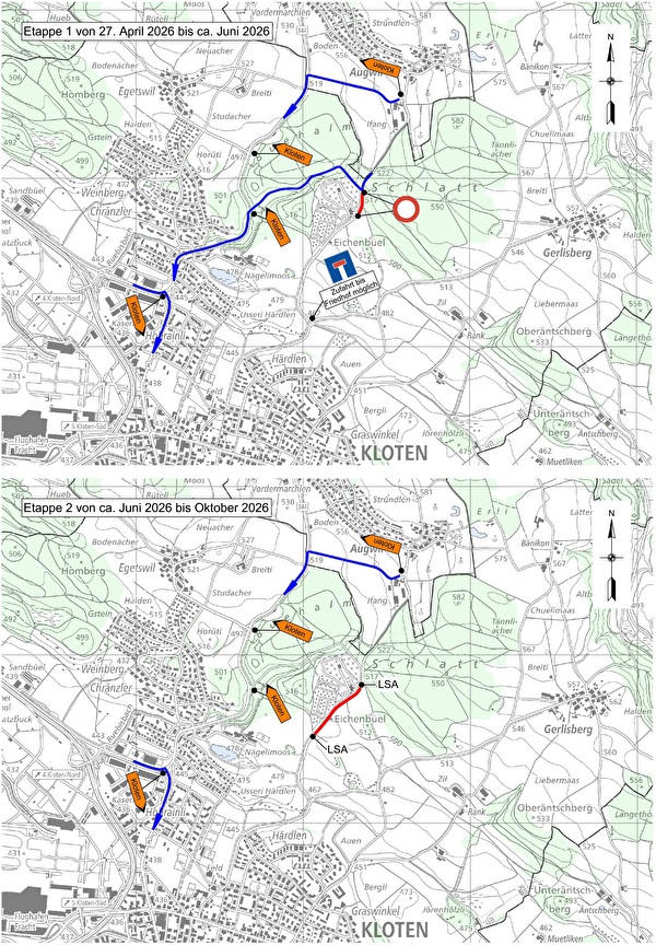 Sperrung Augwilerstrasse 