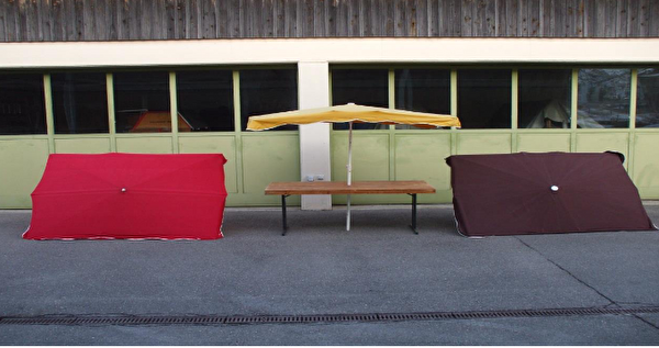 Bild Marktstand mit Schirm