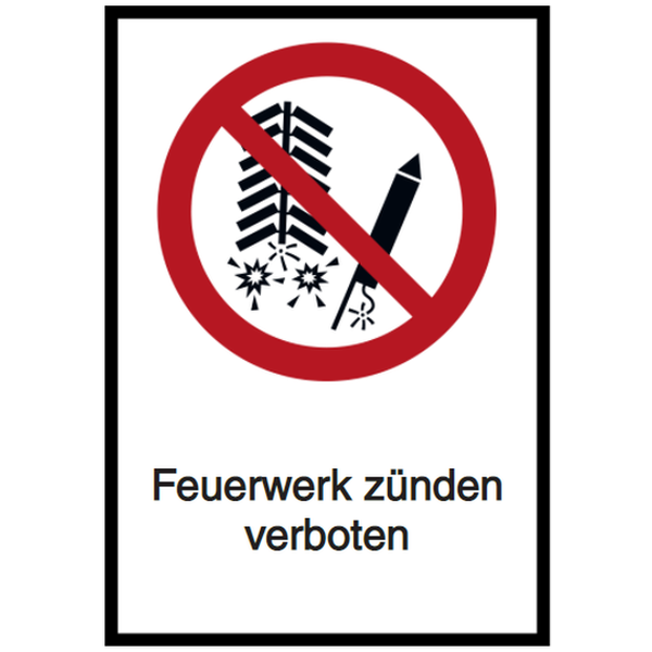 Feuerwerk zünden verobten