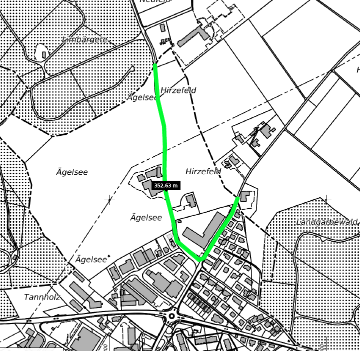 Aegelseeweg und Hirzenfeldweg in Zollikofen