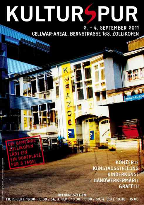 Das ehemalige Cellwar-Areal an der Bernstrasse: Das Fabrikareal erwies sich als idealer Standort für den kulturellen Grossanlass der Gemeinde: Die Kulturspur 2011.