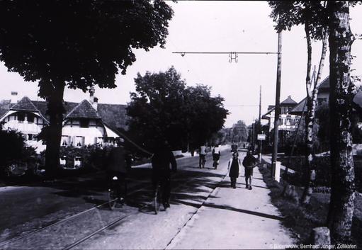 So hat die Bernstrasse damals ausgesehen. Erkennen Sie das Marthaler Haus?