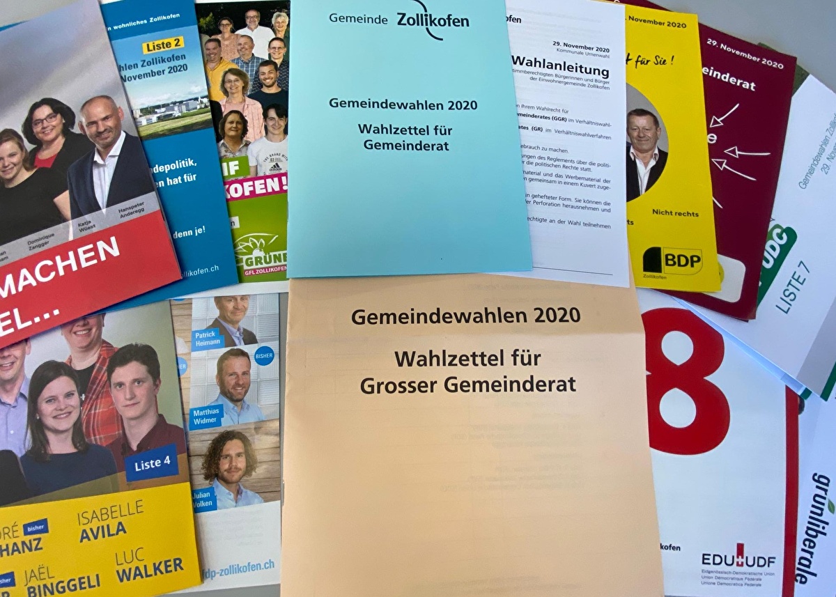 Zollikofen - Gemeindewahlen, Ergebnisse Gemeinderat