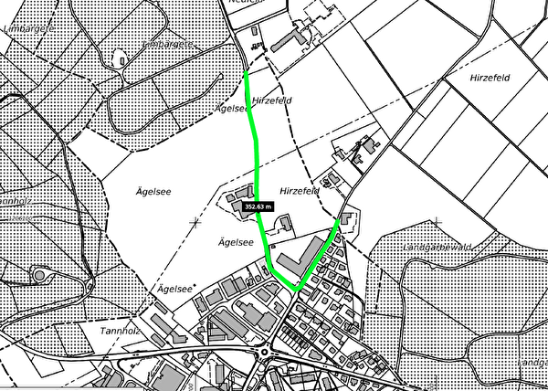 Aegelseeweg und Hirzenfeldweg in Zollikofen