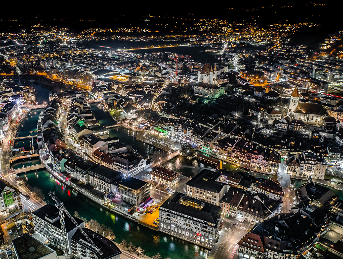 Thun bei Nacht