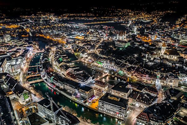 Thun bei Nacht.