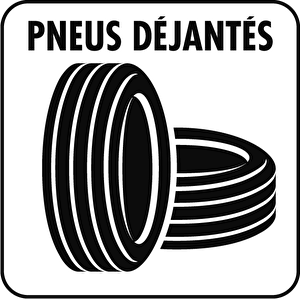 Pictogramme pneus de voiture