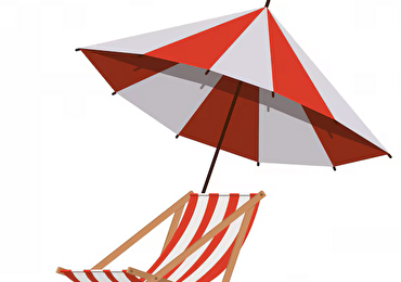 Image parasol et chaise longue