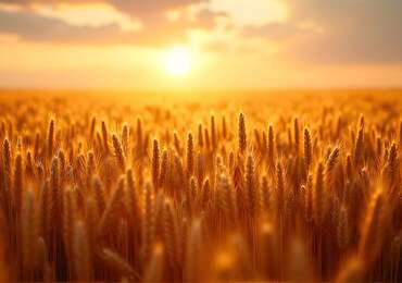 Image de champ de blé sous le soleil