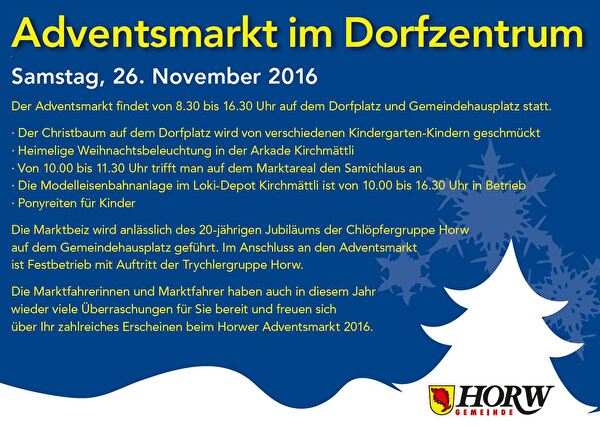 Adventsmarkt-Programm in Horw