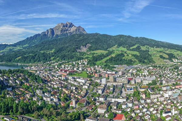 Die GBemeinde Horw, Drohnenaufnahme.