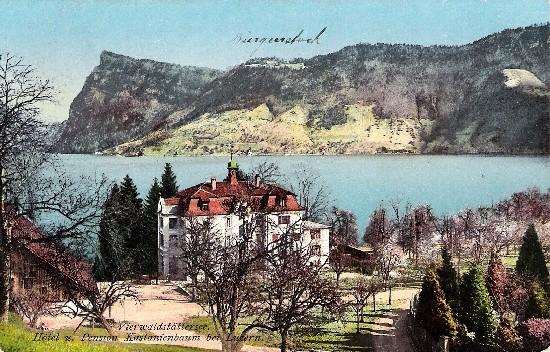 Hotel Kastanienbaum mit Bürgenstock,um 1912