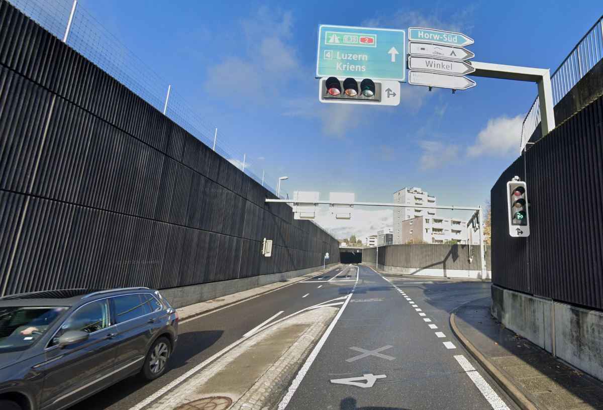 Hergiswilstrasse Einfahrt Tunnel