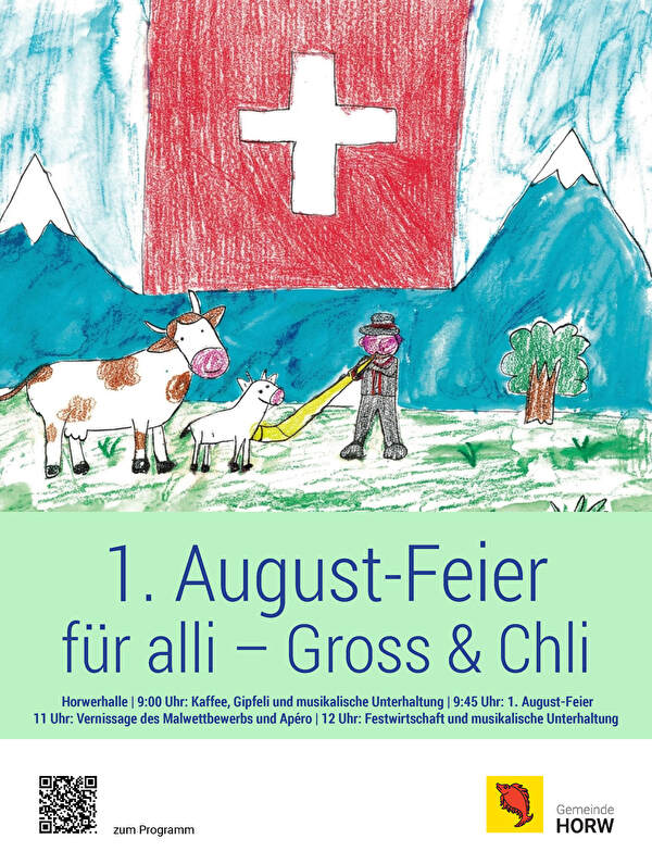 Das Plakat zur 1. August-Feier der Gemeinde Horw 2026