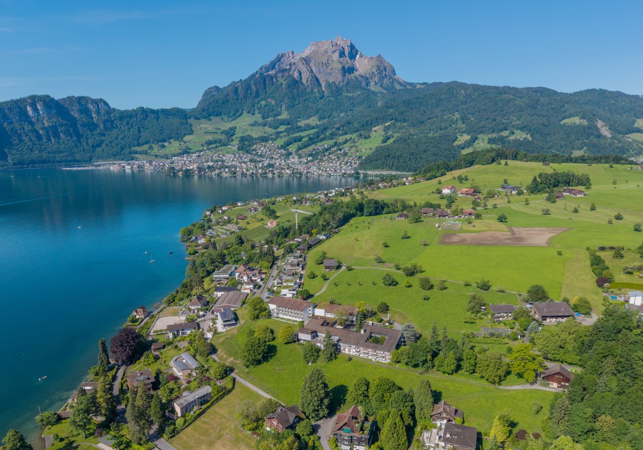 Areal Chrischona in Horw aus der Luft