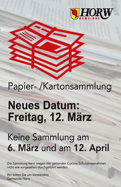 flyer papiersammlung verschoben