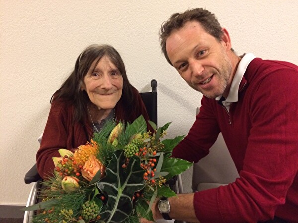 Horwer Kultpreisträgerin Micheline Klapproth mit Peter Bucher