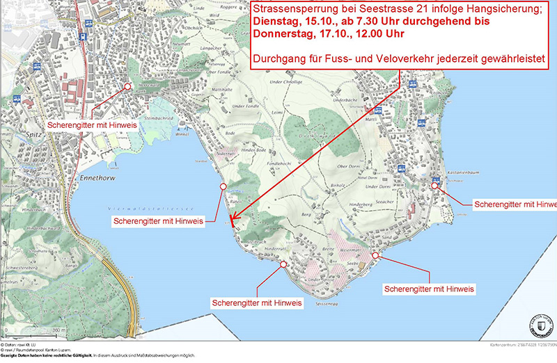 Sperrung Seestrasse