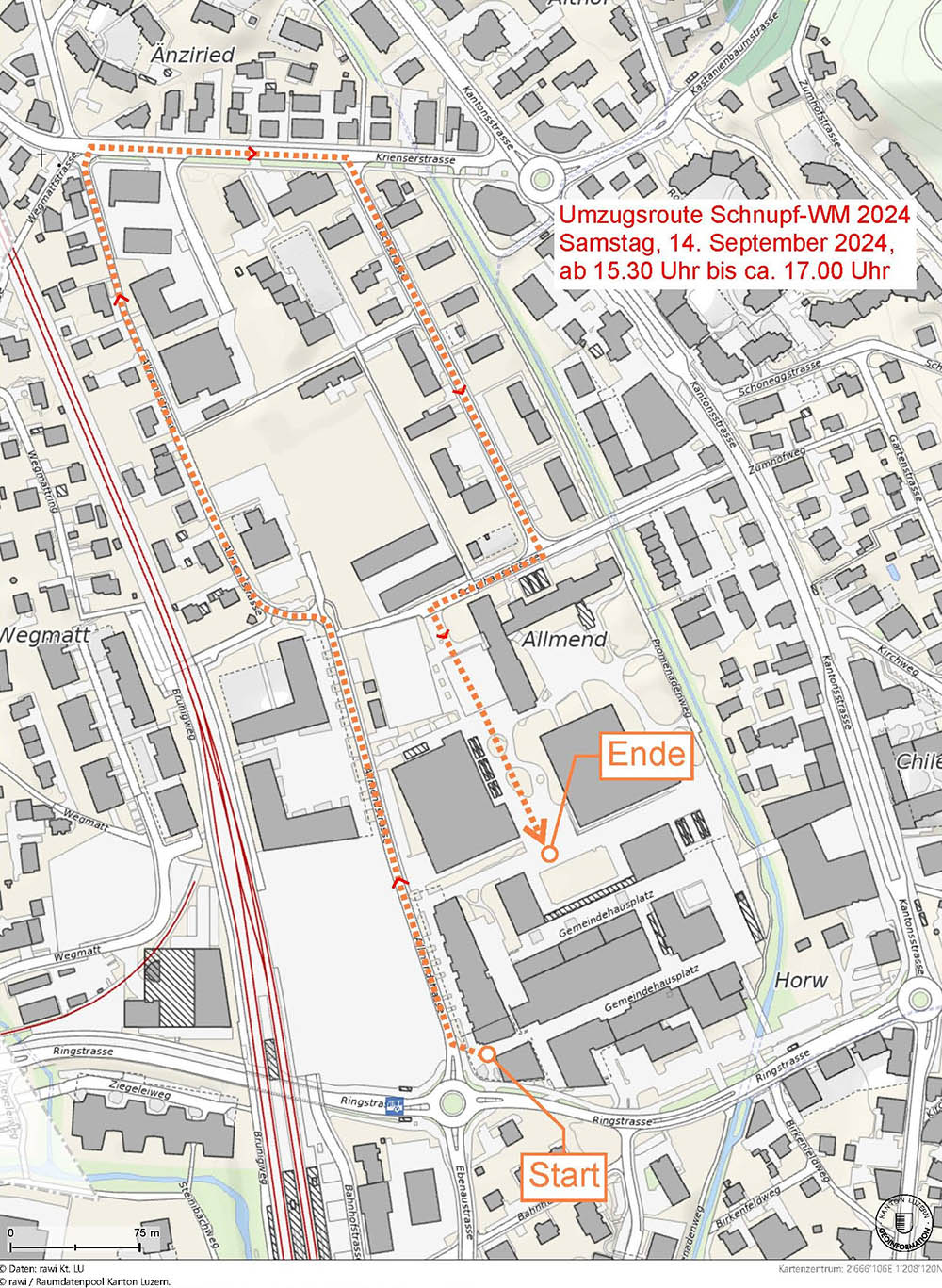 Umzugsroute