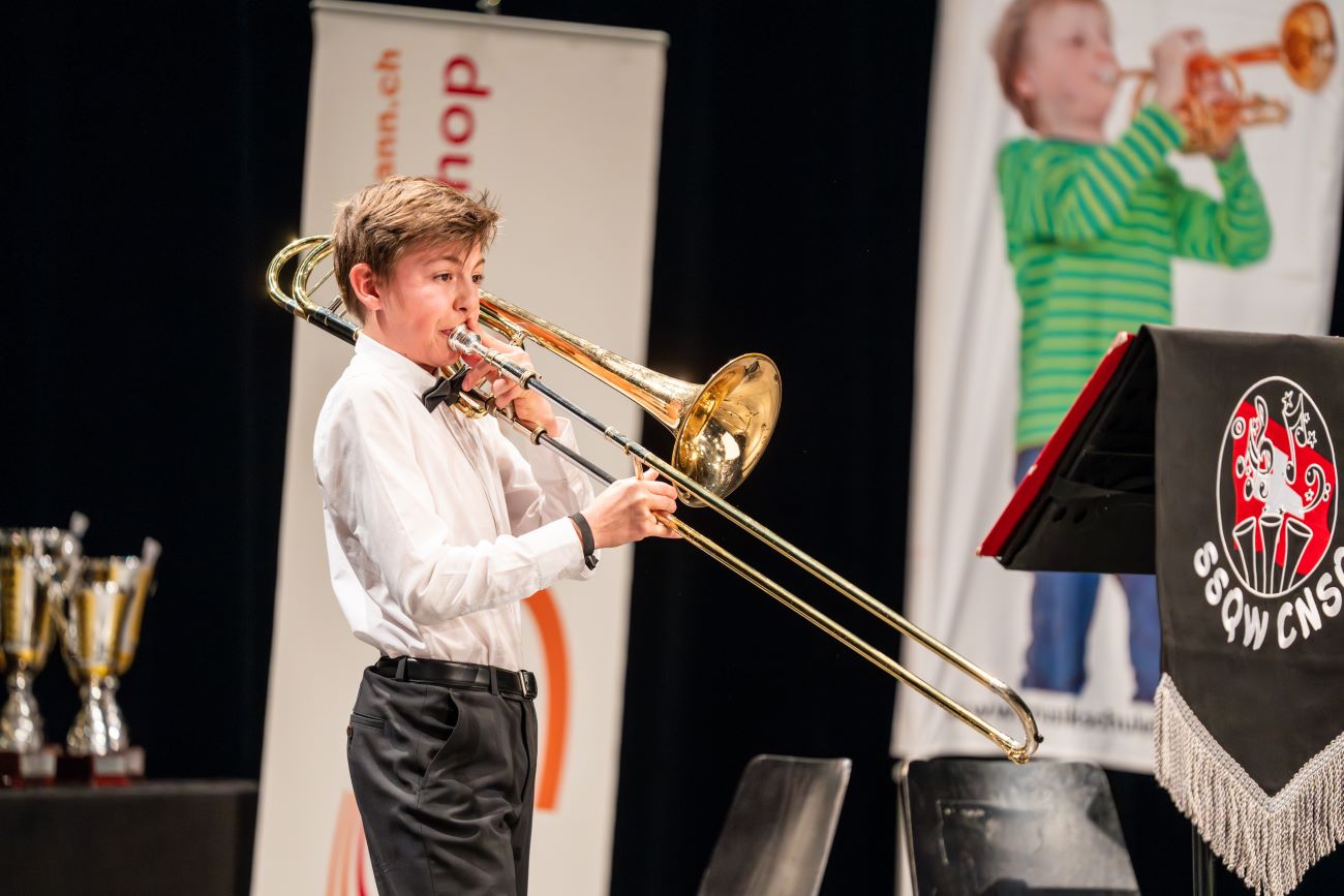 Armin Bolliger an der Posaune