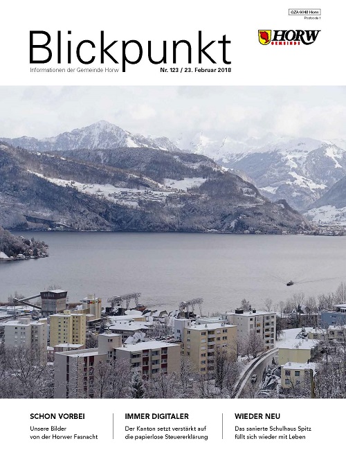 Gemeindemagazin Blickpunkt Februar 2018, Titelseite
