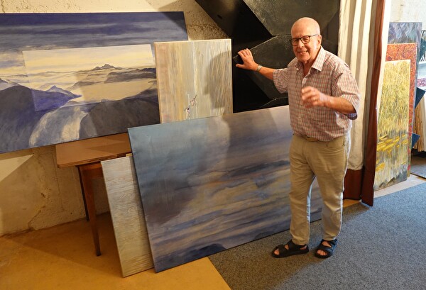 Der Horwer Künstler Franz Bucher im Juni dieses Jahres in seinem Atelier.