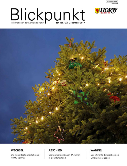 Titelseite der Dezembernummer des Gemeindemagazins Blickpunkt