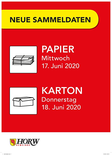Papiersammlung Juni 2020