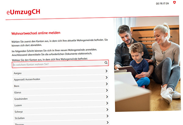 Das online-Portal eumzug.ch