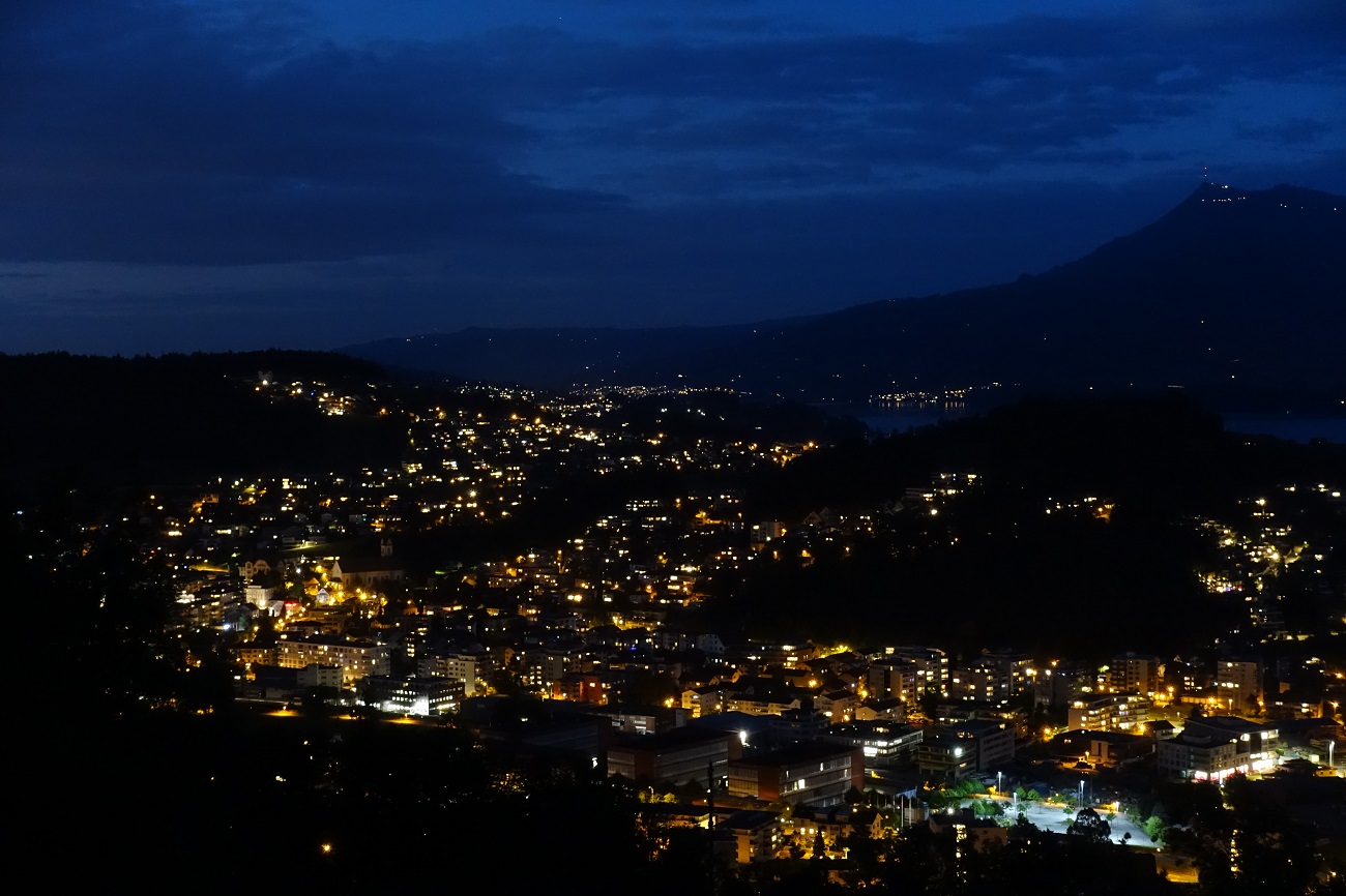 Horw am Abend und beleuchtet