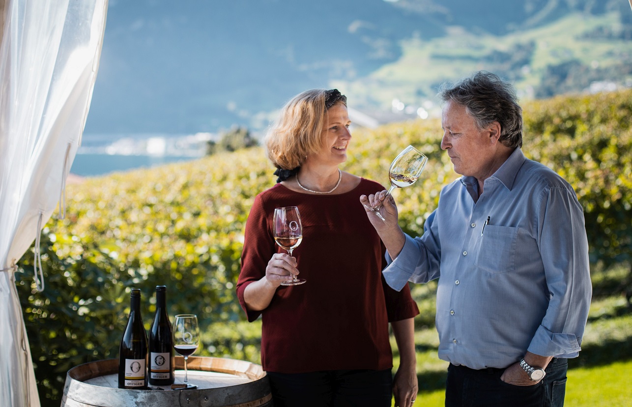 Ursula Rohrer Ottiger und Toni Ottiger haben bis vor kurzem das Weingut Rosenau bewirtschaftet.