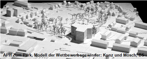 Das Modell der Wettbewerbsgewinner  Architekturbüro Kunz und Mösch, Basel