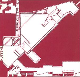 Titelblatt Broschüre Muttenz Gemeindezentrum 1970 in Rot-Weisstönen