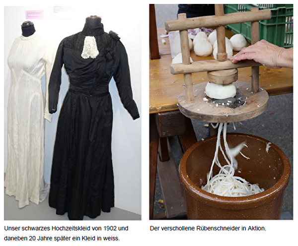 Ein schwarzes und ein weisses Hochzeitskleid