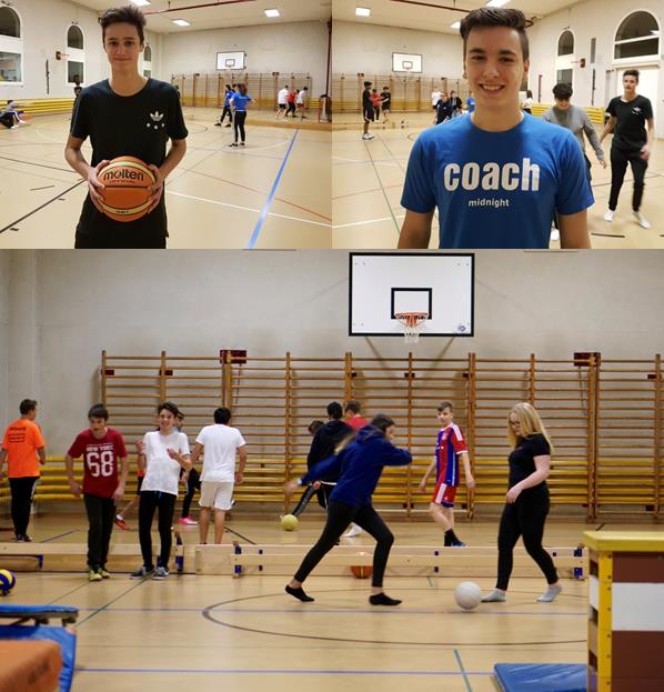 Rechts: Yves (16); Links: Arnes (15); Unten: Hallenbetrieb