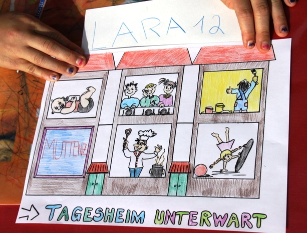 An der Gewerbeschau vom 20. bis 22. September 2013 haben Kinder die Gemeinde Muttenz auf kreative Art dargestellt. Gerne zeigen wir die Kunstwerke und danken den jungen Künstlerinnen und Künstlern für ihr fantasievolles Mitwirken.