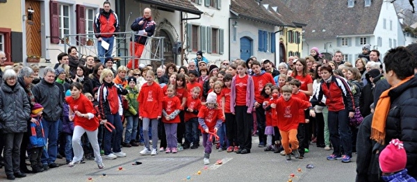 Eierleset, voll in Aktion