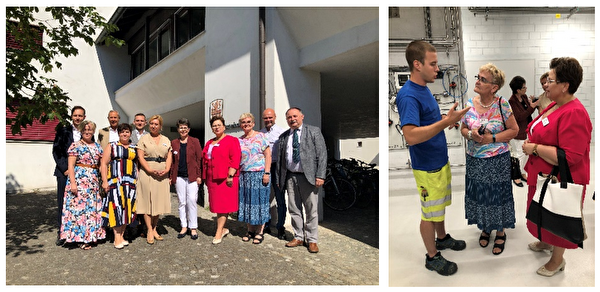 Die polnische Delegation aus Sroda Wielkopolska, 5 Damen und 4 Herren